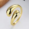 Luxury European-American Geometric Water Drop Open Ring: Versatile, High-End Index Finger Jewelry