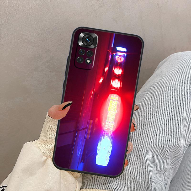Police Cars Light At Night For Xiaomi Redmi Note 14 10 11 12 13 15 Pro Plus Case Cover For Redmi 15 15C 14C 10C 12C 13C