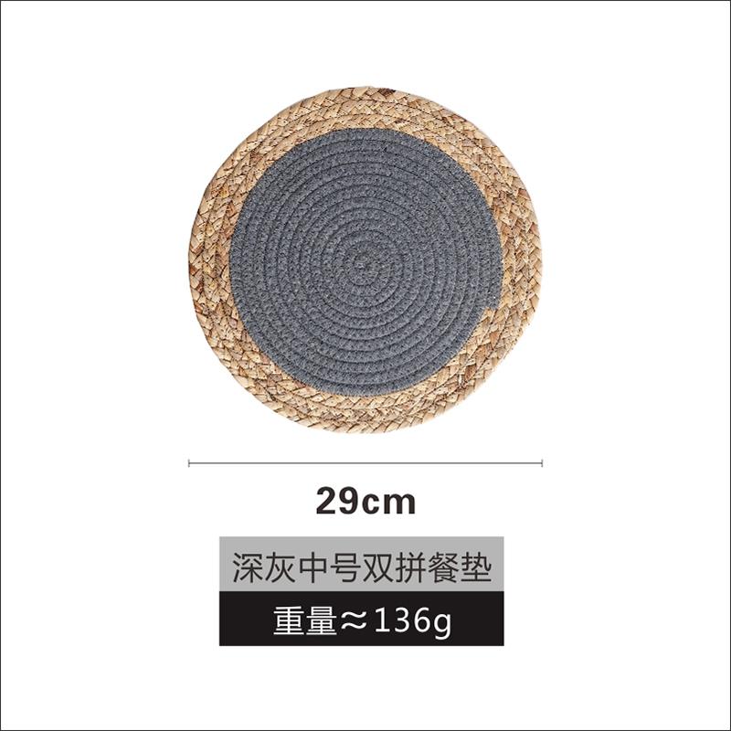 Ins Style Hand Woven Dining Table Insulation Mat Bowl Mat Household Dining Plate Heat-resistant Mat