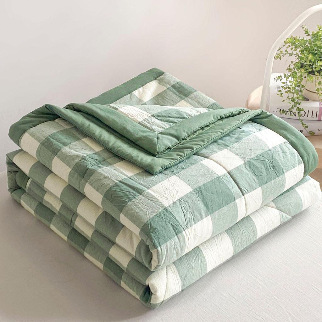 100% Cotton Summer Air Conditioning Quilt - Lightweight Quilt for Students and Children