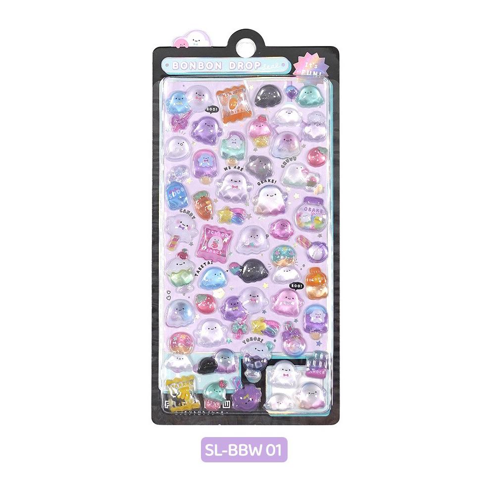 YALONG Wholesale YL-083-014 Girl Mobile Phone Decorative Stickers 3D Acrylic Relief Diamond Kids Cartoon Crystal Gem Sticker 9.5*20cm