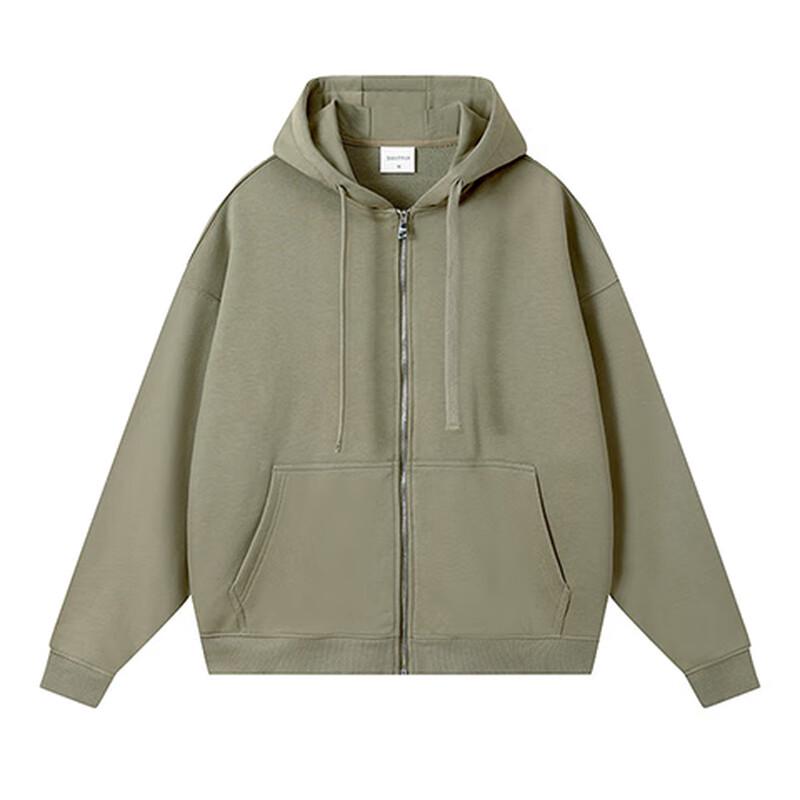 BFS78066L Drop-Shoulder Casual Zip Hoodie