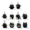 Black Cats Keychain Bag Charm With Ghostly Wing Soft Plush Lovely Style Christmas Halloween Gift Accessories