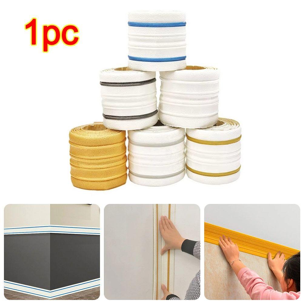 230cmX14cm Wall Edge Strip Stickers XPE Foam 3D Skirting Line Ceiling Decoration Strip  Home Decor