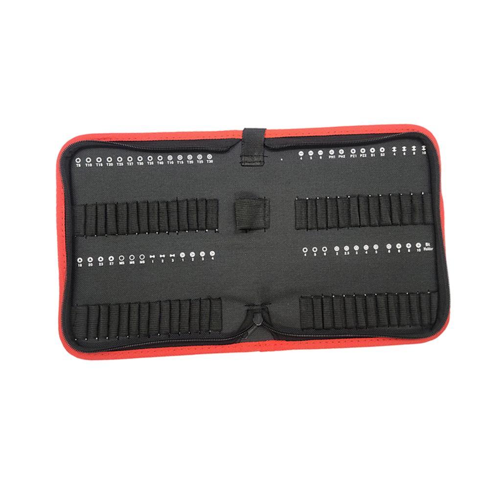 Premium Bit Tool Pouch with Zipper Durable Oxford Cloth Small Tool Storage Bag for Carpenter Electrician