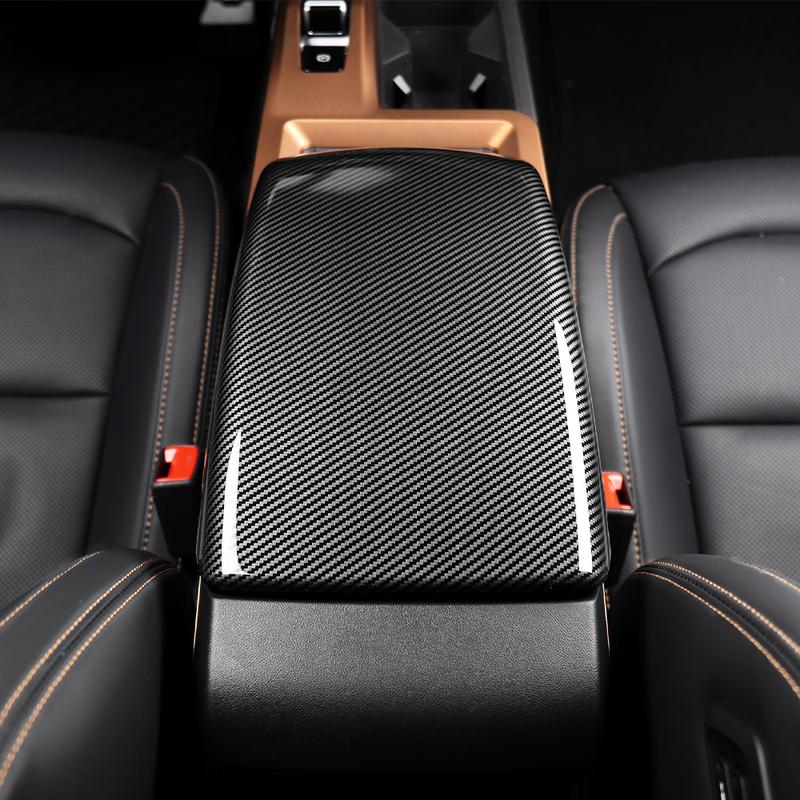 For SSANGYONG TORRES-EVX/ACTYON -2025 Car Tuning Carbon Fiber Armrest Box Cover Trim Interior Accessories