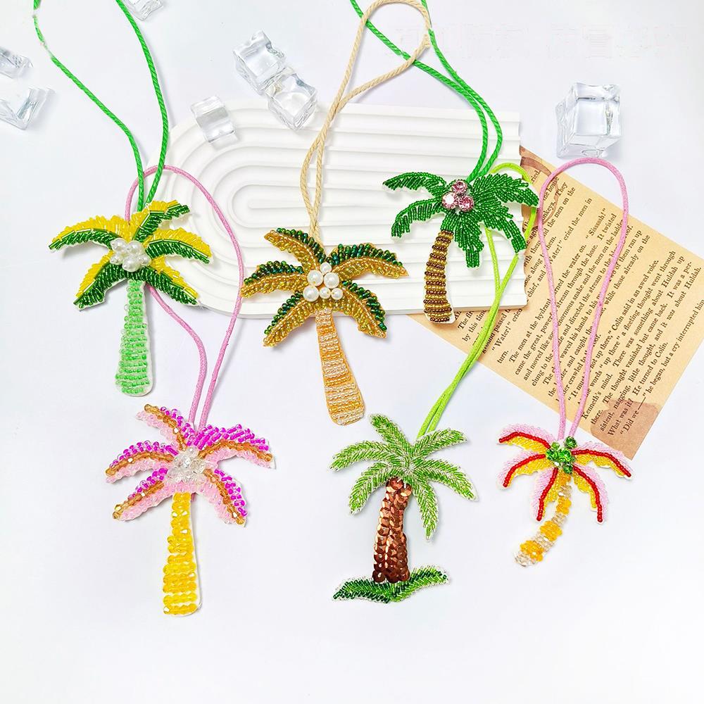 Beaded Patch Sequin Rhinestones Hanging Rope Keyring Seashell Conch Pearls Bag Pendants Embellishing Bag Clothing Lanyard Hot