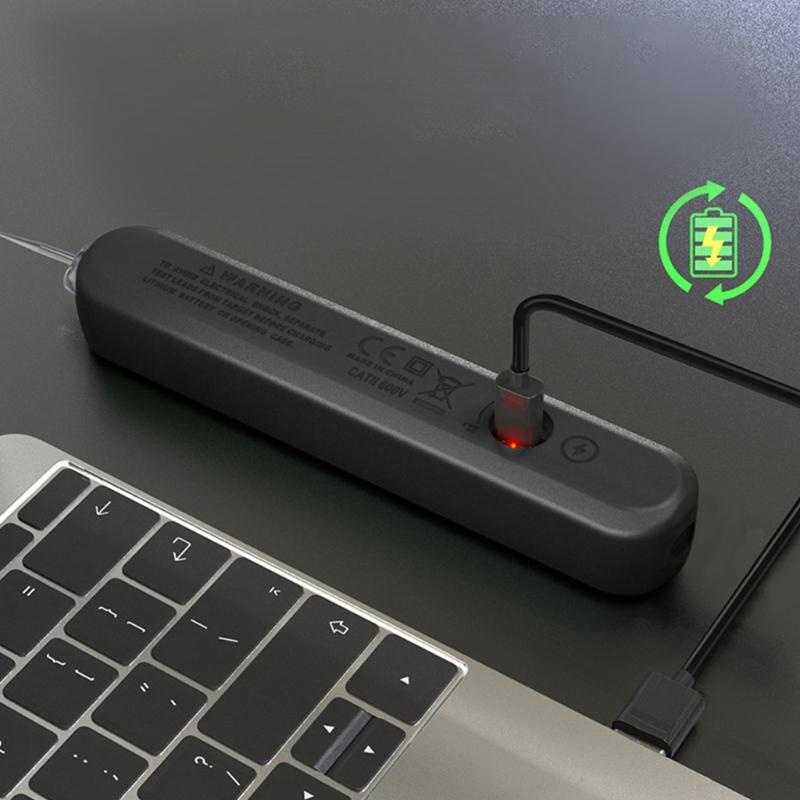 Electrical Tester Pen With Contact Contactless Voltages Detection And LED Flashlights For Professional Electricians