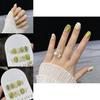 Hand Painted Jade Lake Nail Art Pure Gentle And Elegant