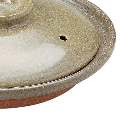 Gebrauchsgegenstand aus Santo Banko-yaki-Steingut, Kyoto-Stil, 15569, Yanagawa-Topf mit Deckel