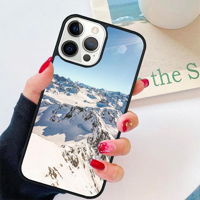 Snowy Winter Mountain Coque Shell For iPhone 17 Air 15 16 14 13 12 Pro Max 11 Pro Max Plus Phone Case Cover