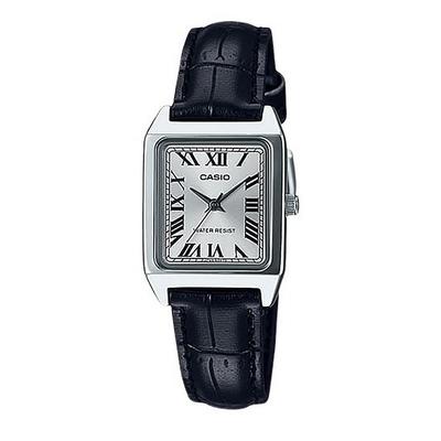 Standard Analog Leather Strap Silver Dial Quartz LTP-V007L-7B1 Women's Watch