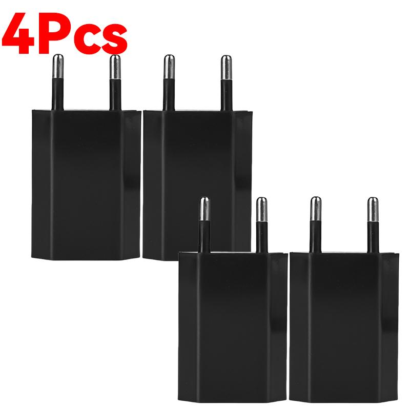 1-5Pcs Mini Universal 5V 1A EU Plug USB Wall Charger Portable Travel USB Power Adapter Charger For Phone Samsung Xiaomi Huawei