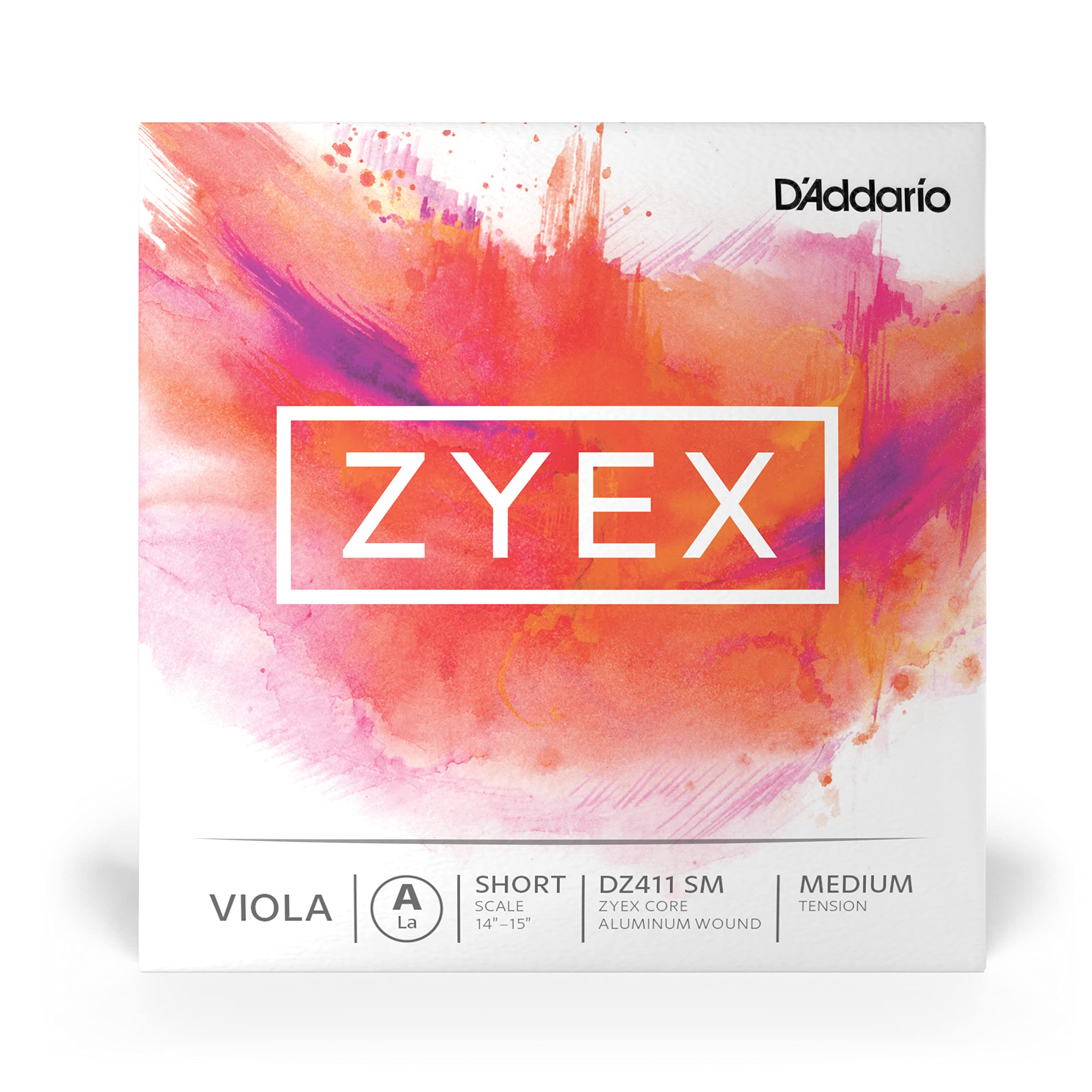 Viola Single String Zyex Short Scale DZ411 SM Medium Tension D Addario A-String