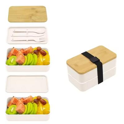 Lunch Box Set Meal Container with Cutlery, Microwave Safe Lunch Box Features Stackable Dividers Ideal for Travel and Picnics