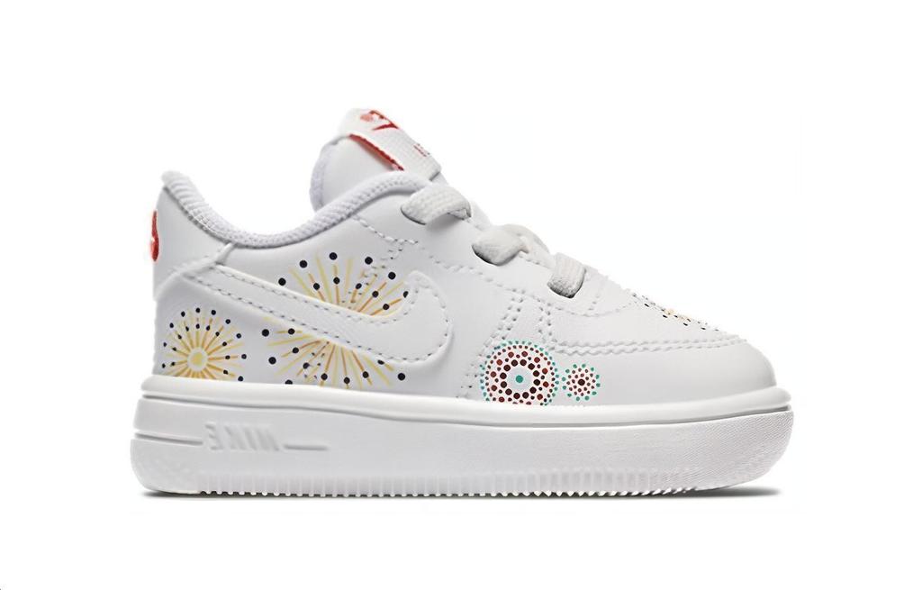 Nike Air Force 1 18 QS Mid Top Skateboard Shoes White Infant And Toddler AO2092-100