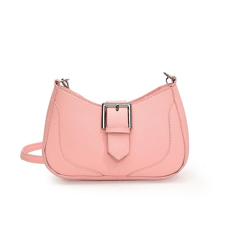 

Модний дизайн ретро сумка під пахвами жіноча осінь 2024 року нова сумка через плече сумка півмісяць рожевий