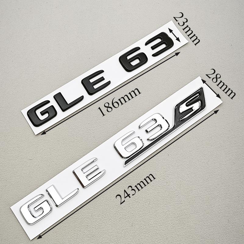 Car Sticker GLE63 GLE63S Letters Logo Rear Trunk Emblem Decals Mercedes-Benz AMG W167 C167 Auto Accessories BQ7 9v