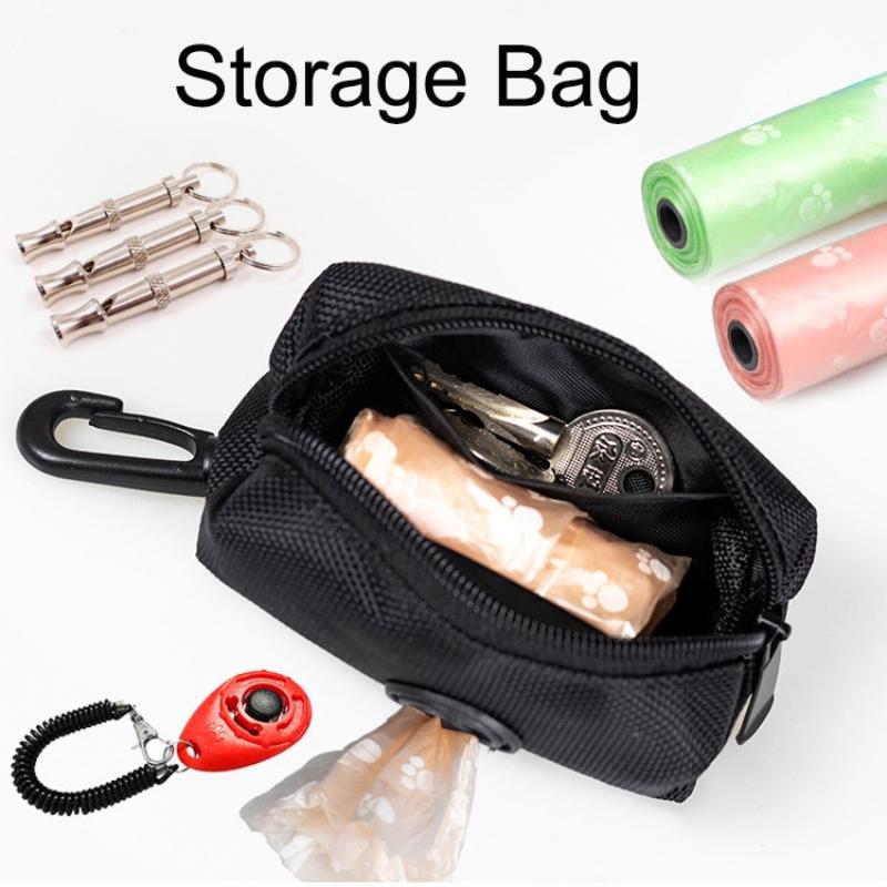 Supporto per sacchetti per escrementi di cani, guinzaglio, regolabile, mini, da viaggio, per la spazzatura, dispenser per sacchetti per escrementi di cani, strumenti per la pulizia degli animali domestici