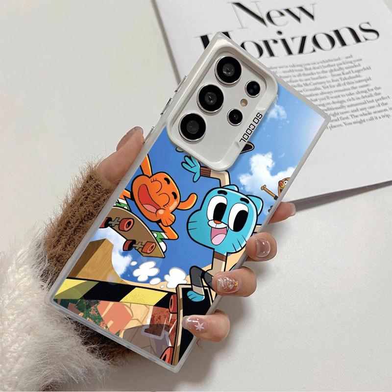 A-Amazing World G-Gumball Soft Phone Case for Samsung Galaxy S24 S25 FE S26 Edge S23 Ultra S22 Plus S21 + Shockproof Cover Back