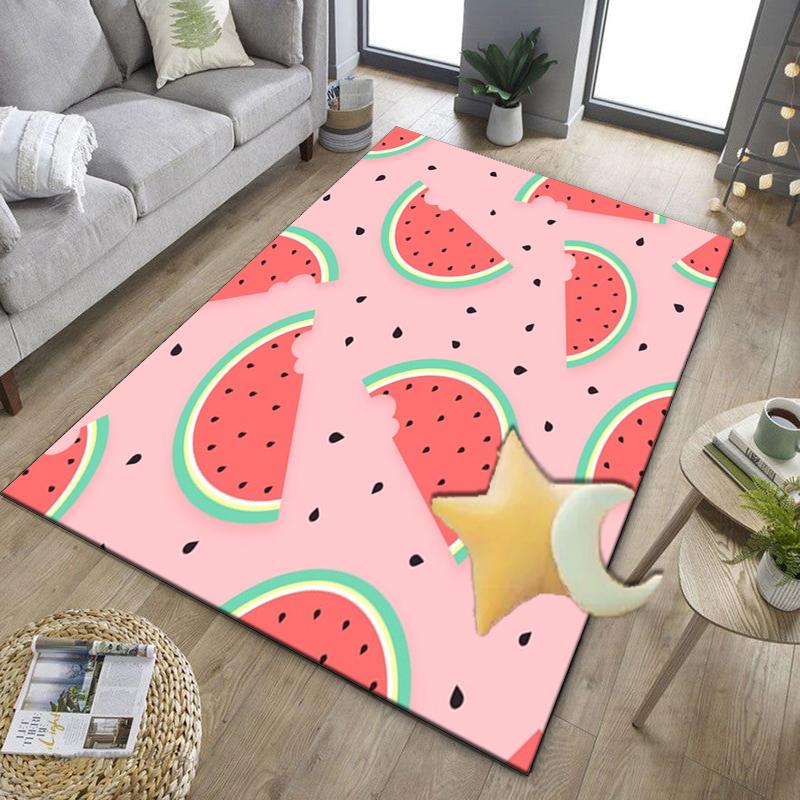 Watermelon Slice Pattern Office Rug Chair Mat, Entryway Carpet, Suitable for Front Door, Bedroom, Living Room, Desk, Holiday Gift