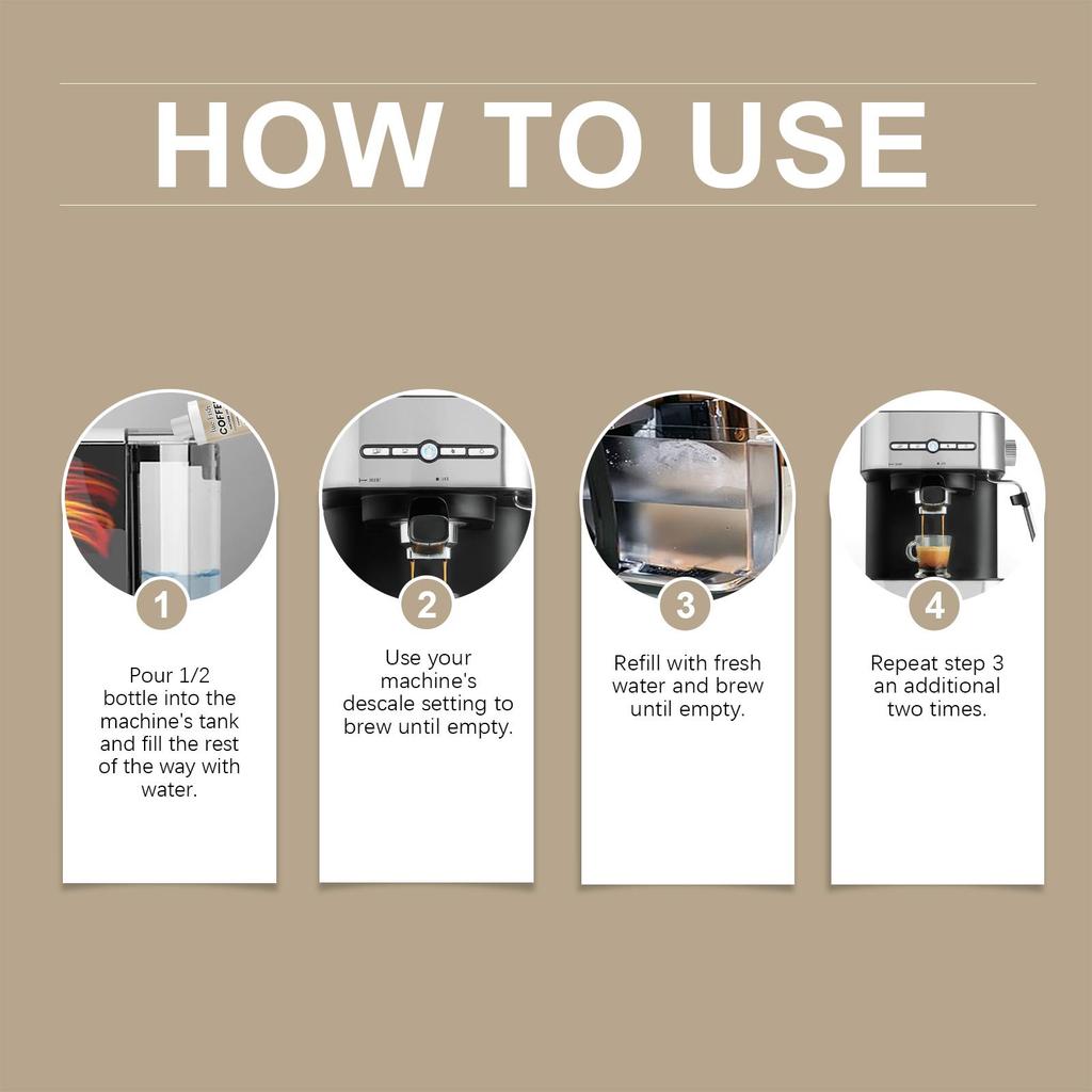 Jue-fish Coffee Machine Descaler Specialized Cleaning Agent for Coffee Machines Limescale Stain Cleaner & Refresher 100ml
