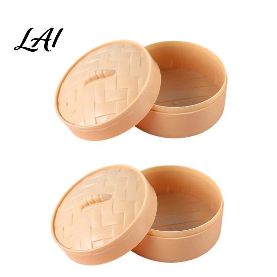 Small Collectible Display Case Steamer Shape Storage Box with Lid DIY Fondant 2pcs