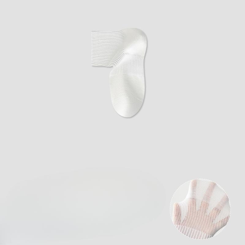 

Носки под прямым углом, Женские тонкие носки из чистого хлопка, Сетчатые дышащие, Дезодорирующие, Влагоотводящие, Белые средней длины хлопковые носки, Спортивные 1 pair