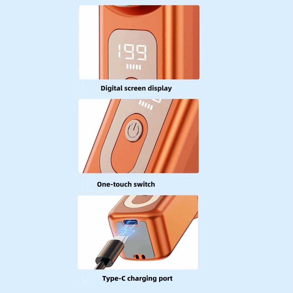 199 Adjustable Gears Handheld Turbo Fan LED Display Small Electric Fan Mini Fan  Summer Cooling