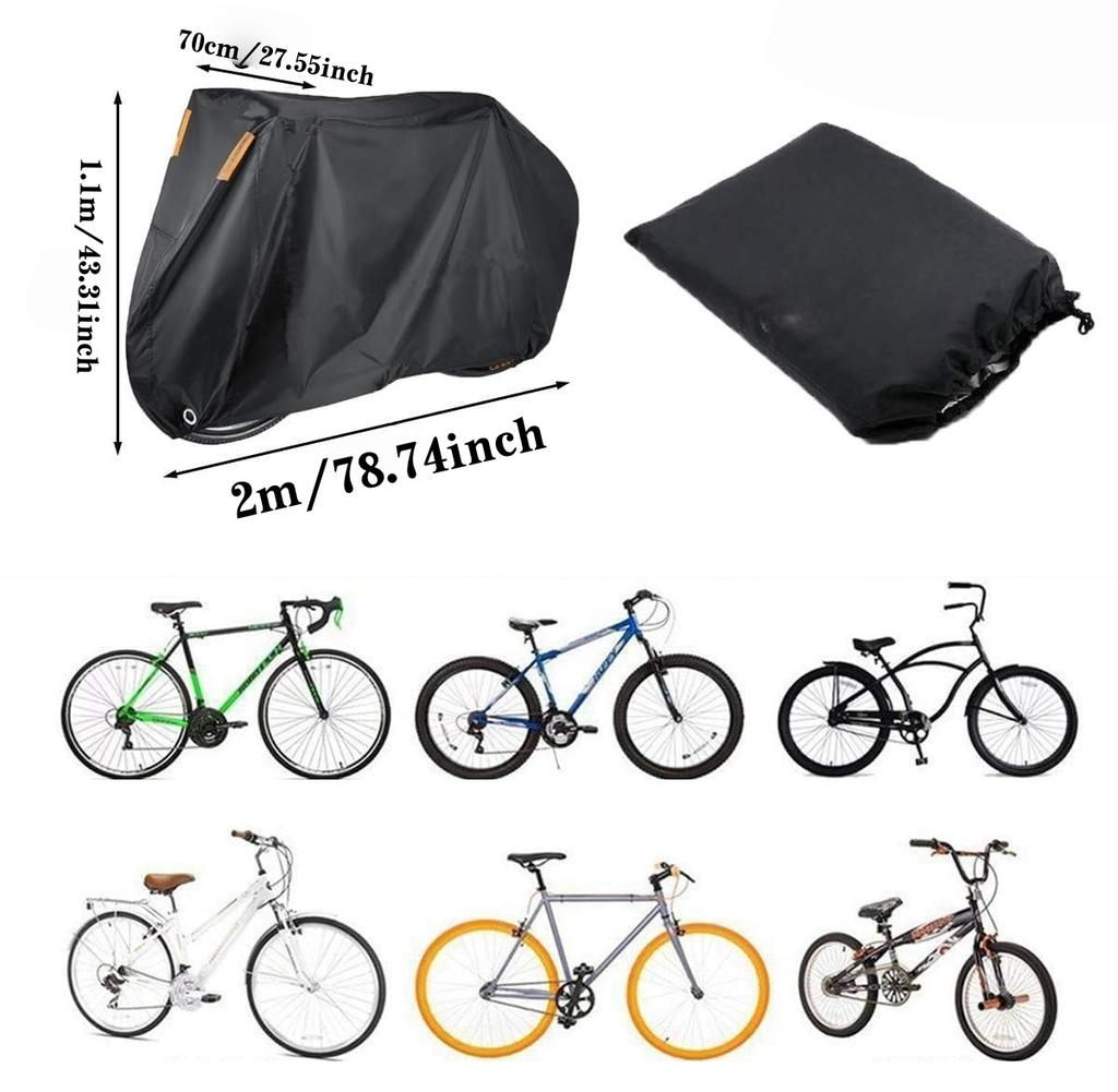 1PC Waterproof Bike Cover Oxford Windproof Dustproof Anti-UV Outdoor Bicycle Storage Protector for 1-2 Mountain Roa