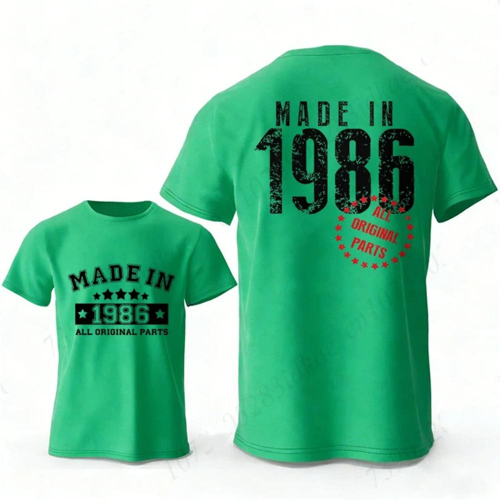 Mode Heren T-shirt Gemaakt in 1986 40 Jaar Geweldig Zijn Vintage 40ste Verjaardag Cadeau T-shirts Dames Casual T-shirt Los Streetwear T-shirt