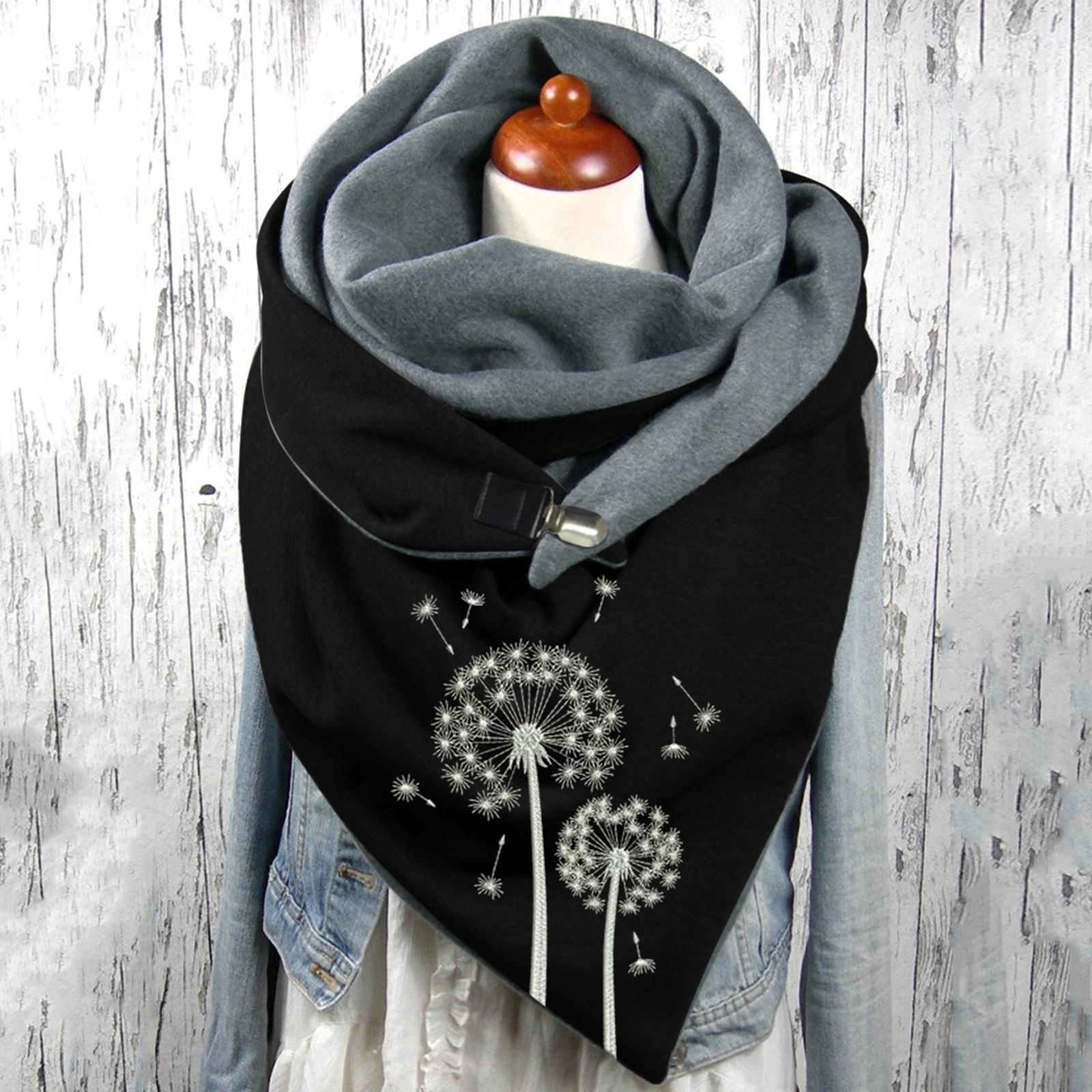 

Шарф унисекс Шарфы на пуговицах с принтом Мягкий теплый шарф для лобового стекла One Size