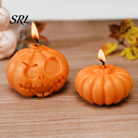 Pumpkin Resin Mold DIY Candle Silicone for Halloween, Handmade Scented Making Mold, Non-stick Crafts Casting Gypsum Cement Clay Epoxy