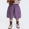 Boys Kids Thin Solid Cargo Wide Leg Shorts Summer Casual Children Trousers