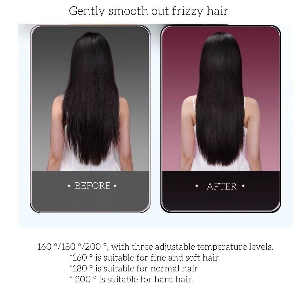 Straight Roll Dual-Purpose Charging Straight Hair Comb Electric Hot Comb  Straight and Curly Hair
