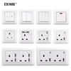 EIOMR UK Wall Switch Socket with USB Type-C Port, High Quality White Arc Panel AC110-250V Universal Wall Socket Home Improvement