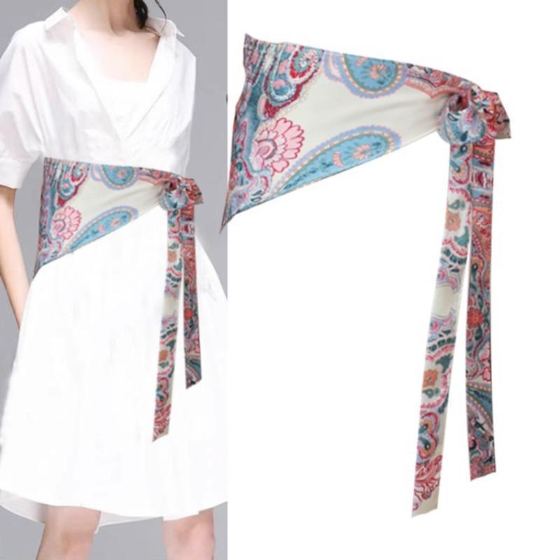 Modischer Dreieck-Schnür-Taillenband im chinesischen Stil für Damen, Verstellbarer Designer-Gürtel, Taillendekoration aus Hanfu-Stoff