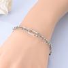 Bracelet 925 Silver Basic Braided Chain Buckle Bracelet For Women's DIY Charms Bracelet Fashion Jewelry Gifts