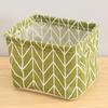 Waterproof Printed Cotton Linen Basket with Handles for Desktop, Sundries, and Small Clothes Storage