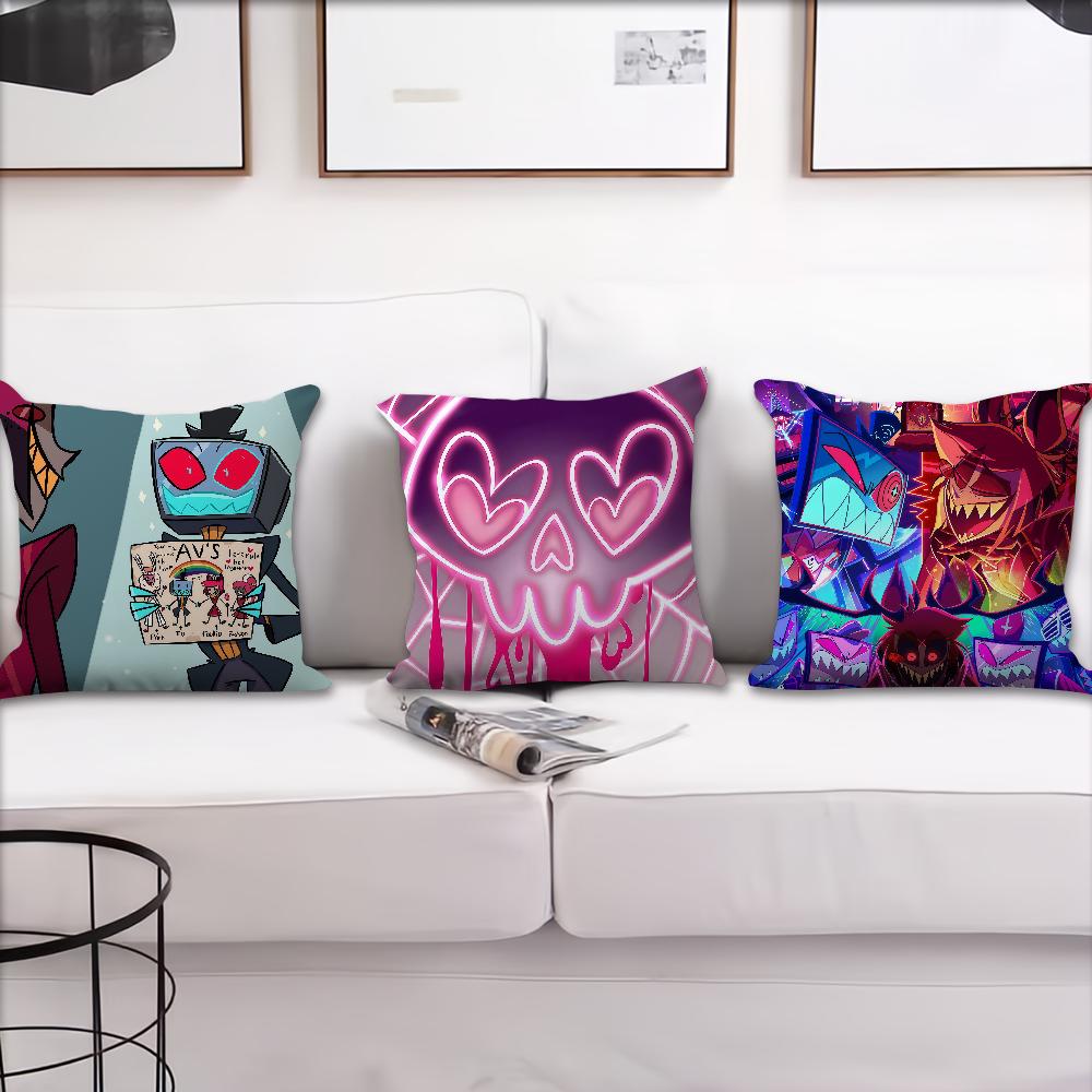 H-HazbinS Cool H-Hotel cushion cover Decoration Room Shop Car Best Home Office Coffee Pillow Sofa Printing Nordic Simplicity Hit