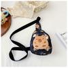 Capybara Plush Printed Shoulder Crossbody Chest Bag Children Leisure Outdoor