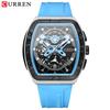 CURREN Man WristWatch Waterproof Chronograph Date Men Watch Military Top Brand Luxury Silicone Original Sport Male Clock 8443