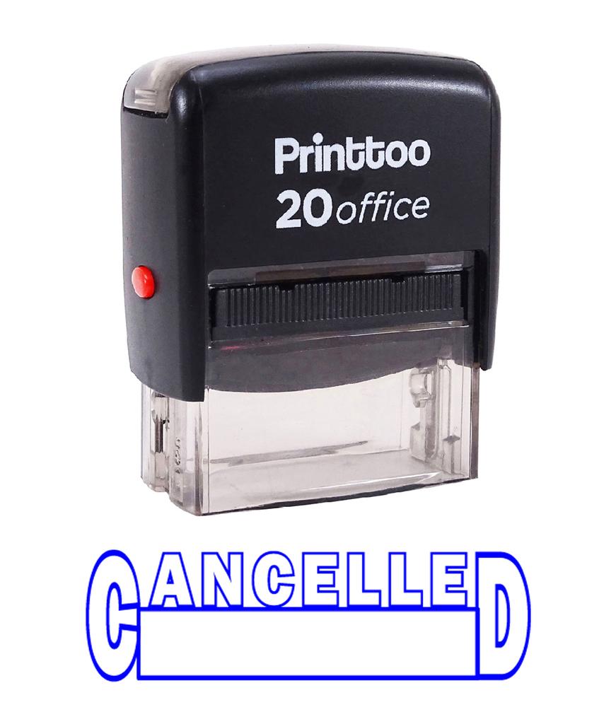 Printtoo CANCELLED Self Inking Rubber Stamp Office Stationary Custom