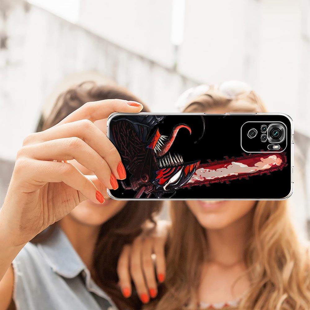 Anime Denji Chainsaw Man Makima Pouzdro na telefon Pro Xiaomi Redmi Note 12 11 9S 9 8 10 Pro Plus 7 8T 9C 9A 8A K40 Herní Průhledný Kryt