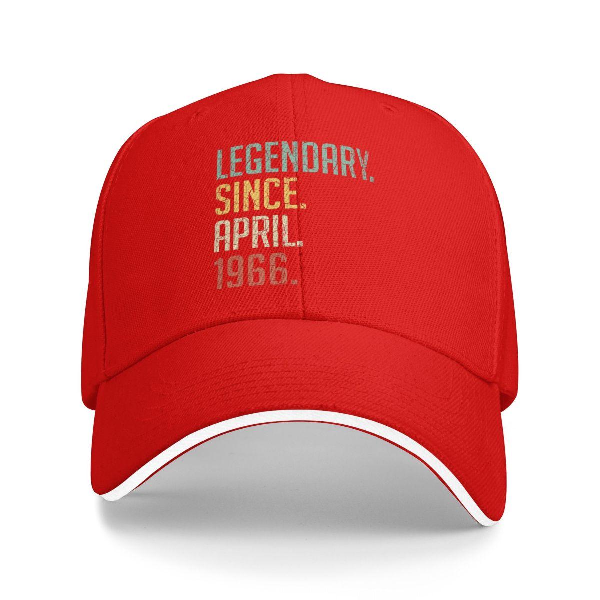 Baseball Caps Legendary Since April th Birthday Gift Years Old Graphic FeUnisex Unisex Outdoor Spring Hats One Size