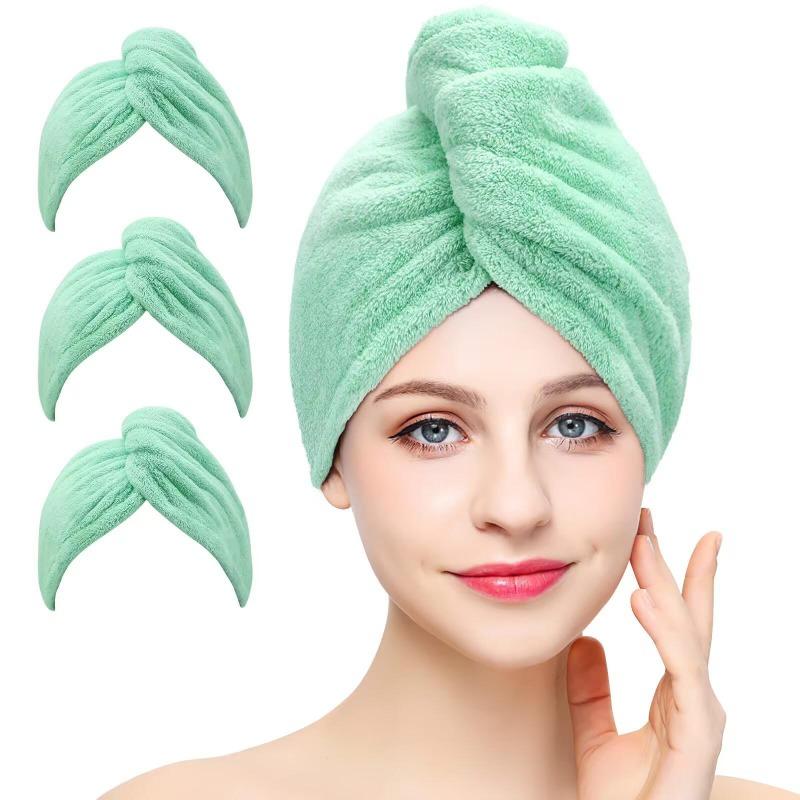 1 Piece Coral Velvet Dry Hair Cap Thickened Absorbent Microfiber Towel Shower Cap Towel Women's Sauna Cap Quick Drying Hair Cap Women's Headscarf