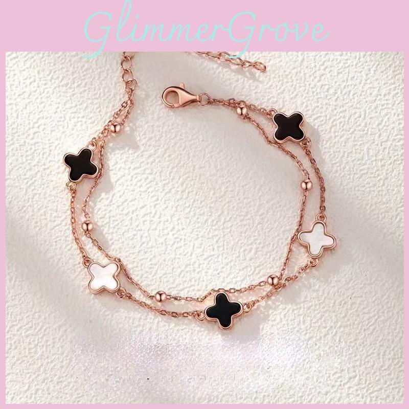 Leaf Clover Bracelet For Women Alloy Modern Jewelry Sleek Design Gift Memorable