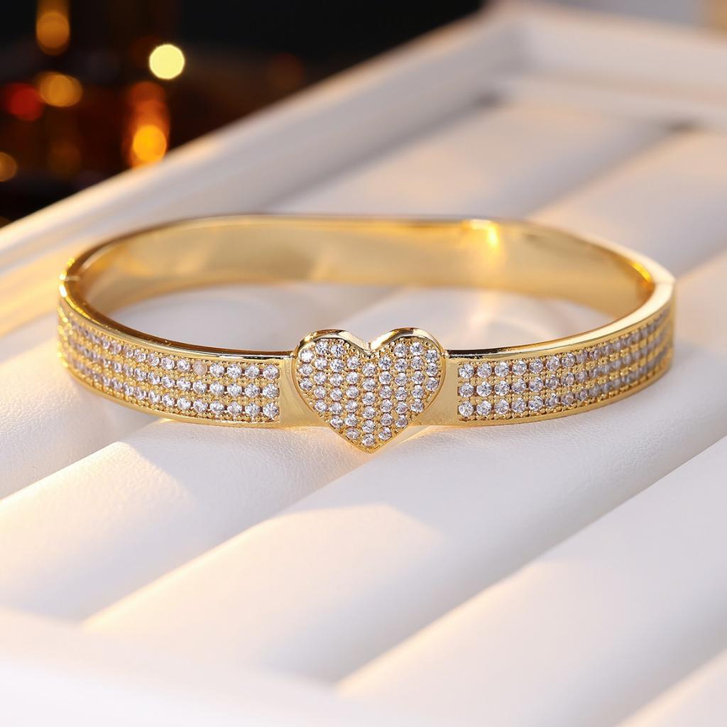 Glänzendes Elegantes Liebe Breite Fotogen Dating Geschenk Armband für Damen