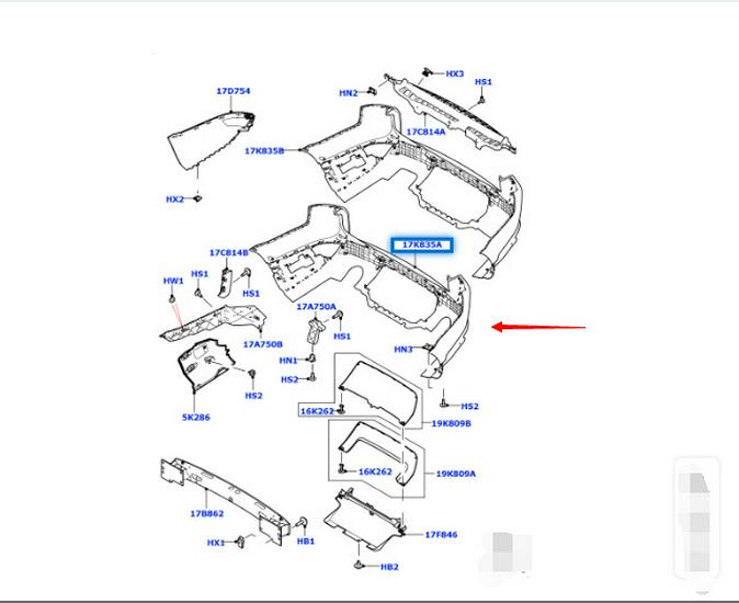 Air Deflector for 2014 Range Rover Sport (LR043739)