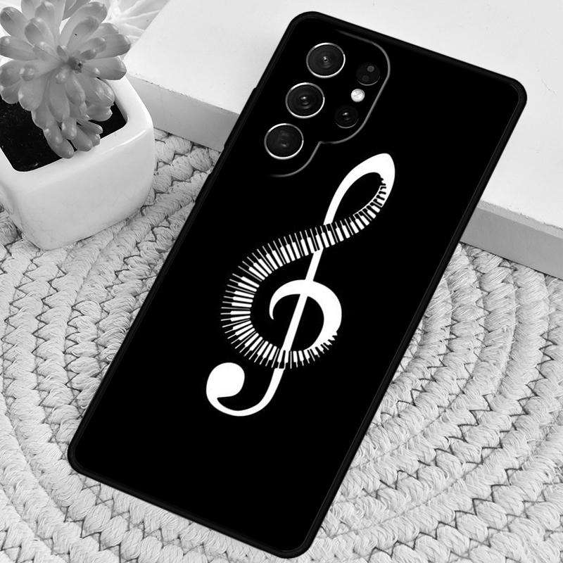 Music Piano Key Silicone Phone Case For Samsung Galaxy note 10 pro S26 S25 S24 S23 S22 S21 Plus S25Ultra Capa Cover